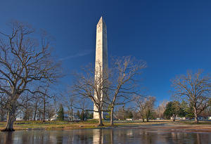 Jefferson Davis Memorial and Icy December Pond