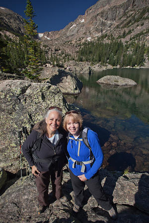 Rachel and Patty at Lake Hiyaha