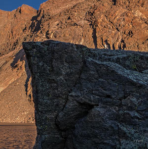 Shadow Figures at Chasm Lake Sunrise by Rachel