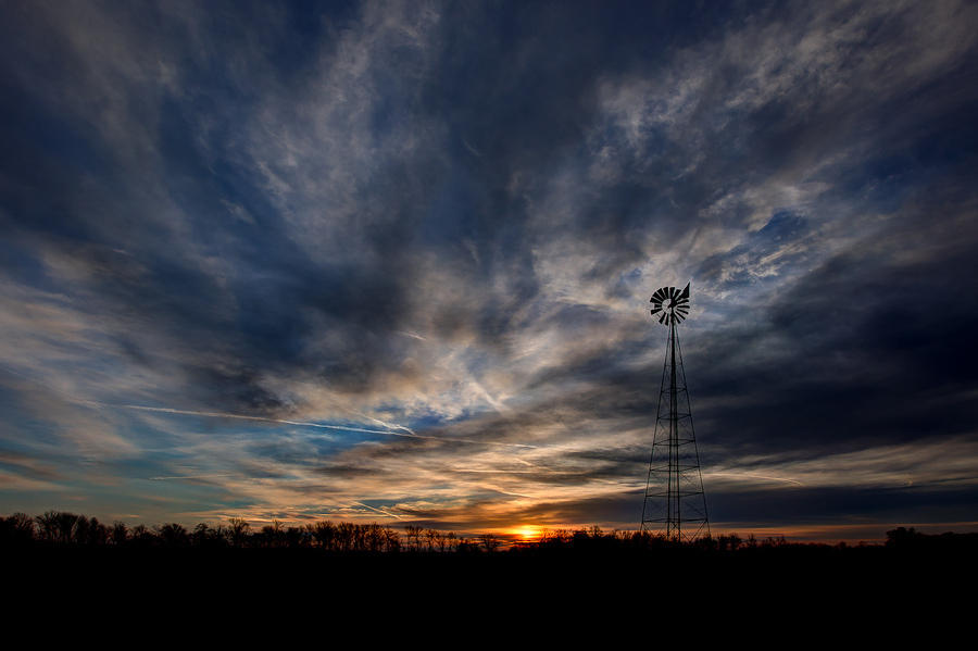 Late Sunrise Windmill