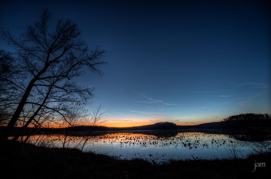 Honker Bay at sunset