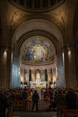 Inside the Sacre Coeur Basillica