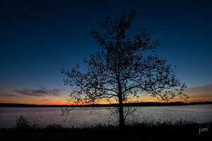 Sunset at Blue Springs Bay, LBL, KY on a cold evening